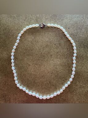 Honora Freshwater White Pearl Necklace with Silver Lobster Claw Clasp